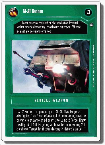 Star Wars: Hoth Revised (Base Set) card 81 AT-AT Cannon