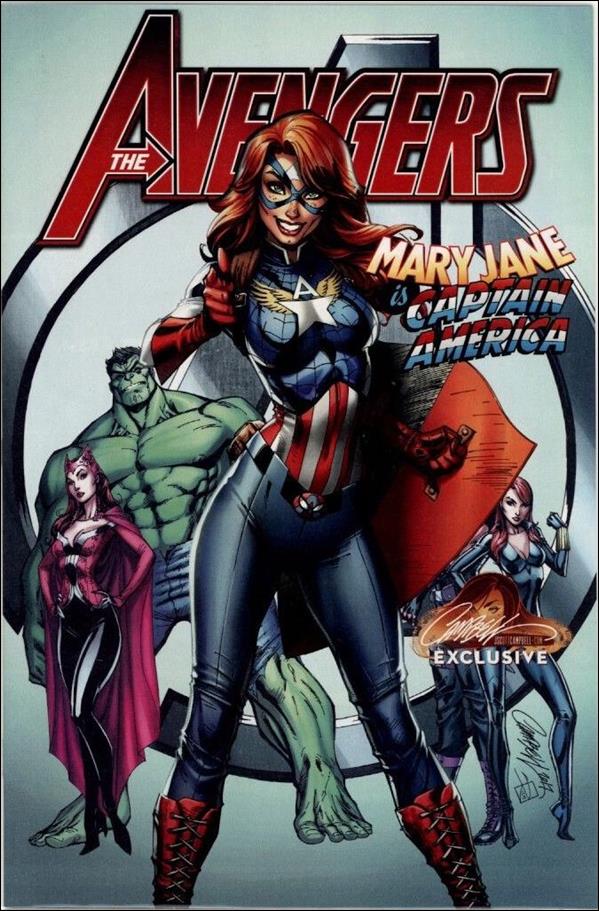 Avengers (2017) issue 8-D jscottcampbell.com Mary Jane is Cap Cover