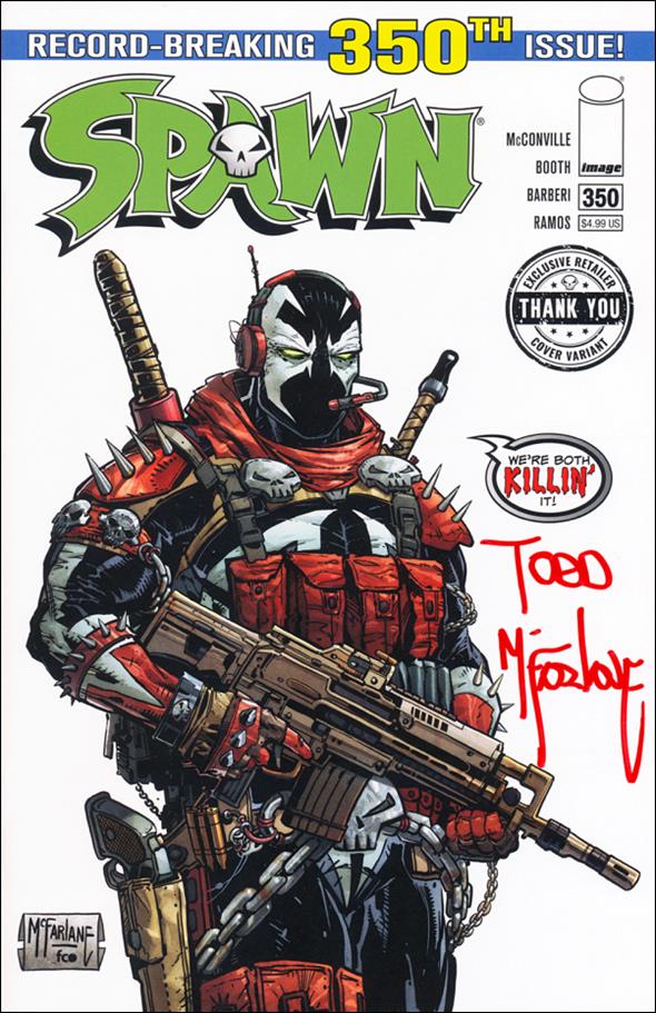 Spawn issue 350-G Todd McFarlane 1:Store Signed Cover