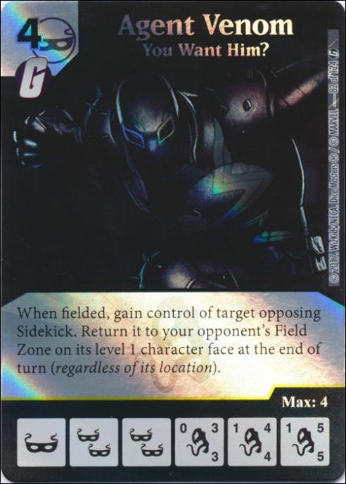 Marvel Dice Masters Guardians of the Galaxy  card 82 Agent Venom: You Want Him?