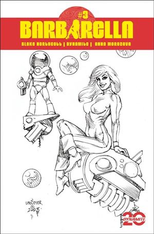 Barbarella (2024) issue 3-H Joseph Michael Linsner B&W 1:15 Cardstock Cover