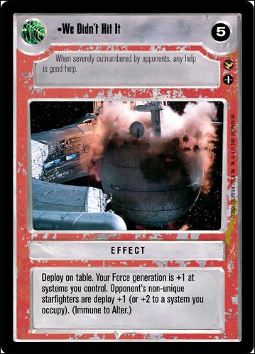 Star Wars: Theed Palace Limited (Base Set) card 100 We Didn't Hit It!