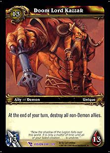 World of Warcraft: March of the Legion (Base Set) card 248 Doom Lord Kazzak