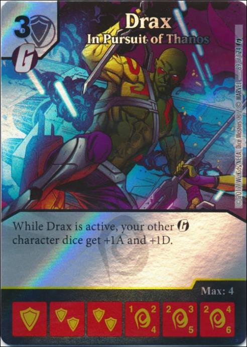 Marvel Dice Masters Guardians of the Galaxy  card 89 Drax: In Pursuit of Thanos