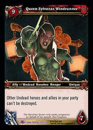 World of Warcraft: Through the Dark Portal (Base Set) card 229 Queen Sylvanas Windrunner