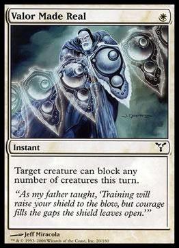 Magic the Gathering: Dissension (Base Set) card 20 Valor Made Real
