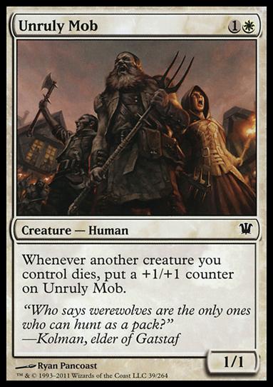 Magic the Gathering: Innistrad (Base Set) card 39 Unruly Mob
