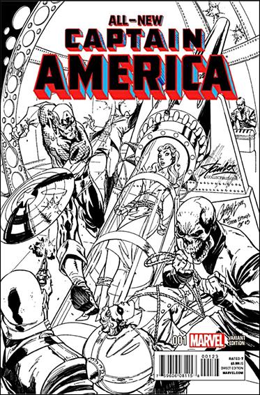 All-New Captain America issue 1-N J. Scott Campbell Stan Lee Collectibles B&W Cover