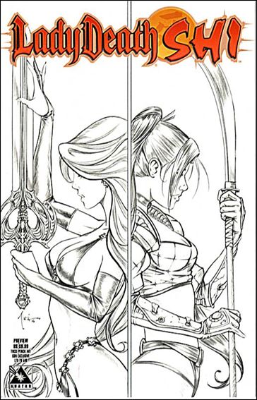 Lady Death/Shi: Preview issue 1-H Billy Tucci Pencil Art Cover, 1/500