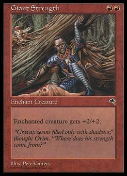 Magic the Gathering: Tempest (Base Set) card 178 Giant Strength