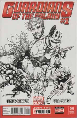 Guardians of the Galaxy (2013) issue 1-U Steve McNiven Sketch Cover