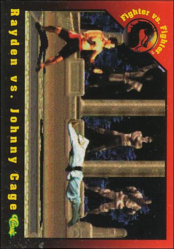 Mortal Kombat (Base Set) card 52 Rayden vs. Johnny Cage