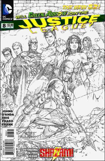Justice League (2011) issue 8-E Jim Lee 1:200 Sketch Cover