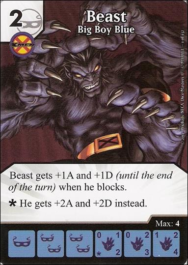 Marvel Dice Masters Avengers vs. X-Men  card 1 Beast: Big Boy Blue