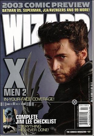 Wizard: The Comics Magazine issue 137-B Hugh Jackman as Wolverine Photo Cover