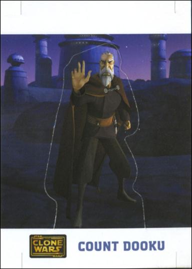 Star Wars: The Clone Wars Trading Card Stickers (Die-Cut Pop-Ups Subset) card 8 Count Dooku
