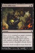 Magic the Gathering: New Phyrexia card 63 Grim Affliction