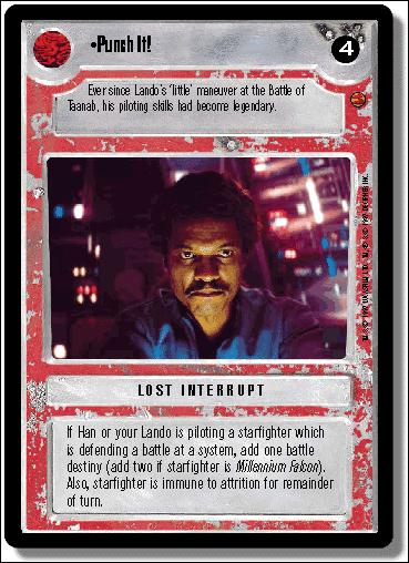 Star Wars: Cloud City Limited (Base Set) card 137 Punch It!
