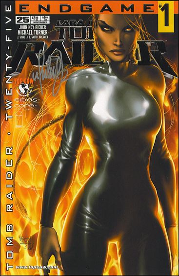 Tomb Raider: The Series issue 25-F Michael Turner Signed Silver Foil Cover