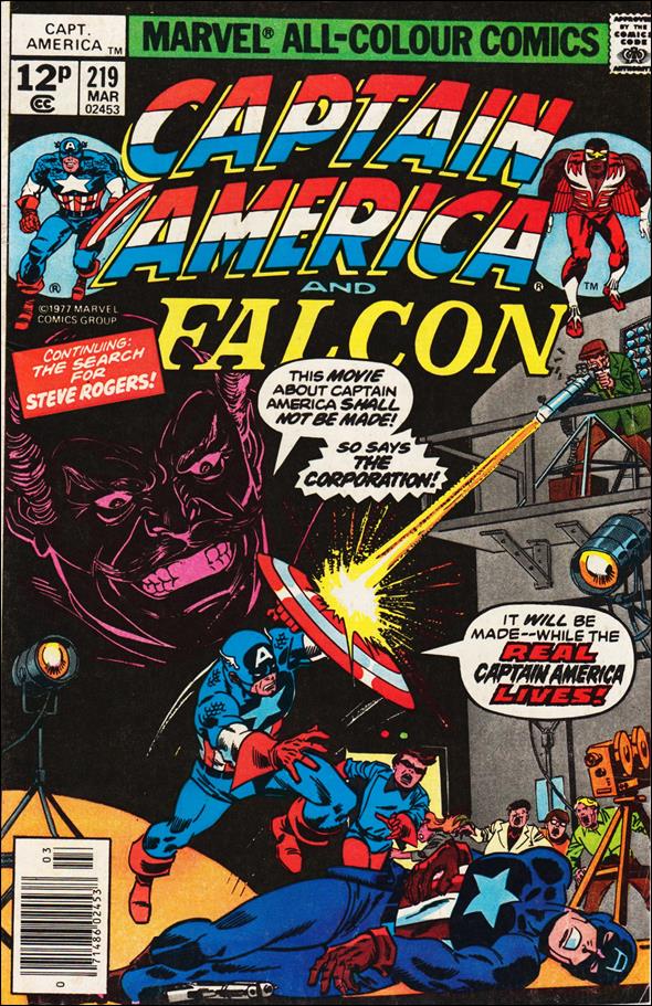 Captain America (1968) issue 219-B UK Price Cover
