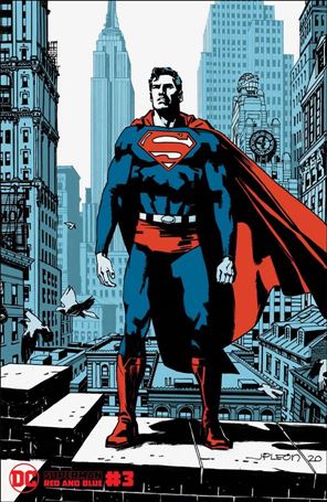 Superman Red and Blue issue 3-B John Paul Leon Cover