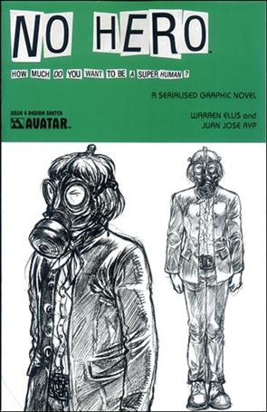 No Hero issue 4-C Design Sketch Cover