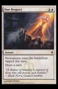 Magic the Gathering: New Phyrexia card 8 Due Respect