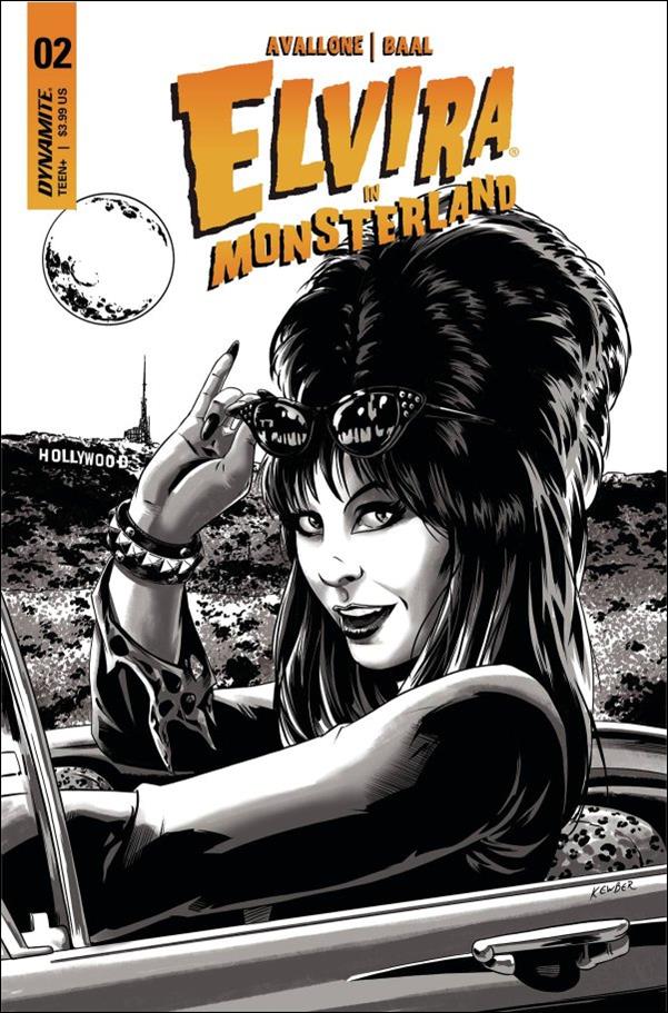 Elvira in Monsterland issue 2-E Kewber Baal 1:10 B&W Cover