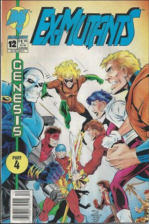 Ex-Mutants (1992) issue 12-B Newsstand Edition / Price Variant