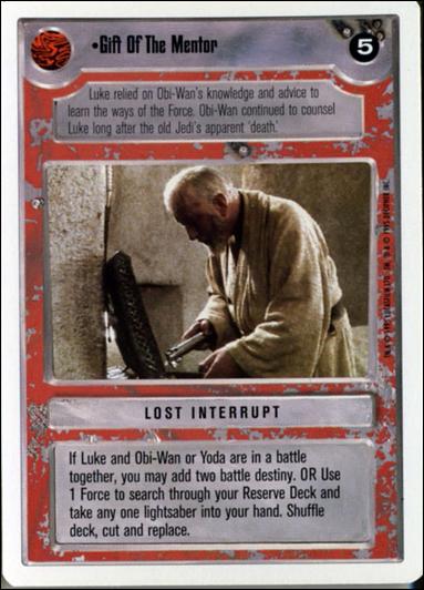 Star Wars: Premiere Unlimited (Base Set) card 240 Gift Of The Mentor