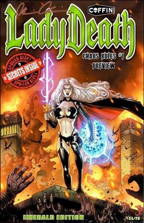 Lady Death: Chaos Rules (2015) issue Preview-C Emerald Edition 1/75