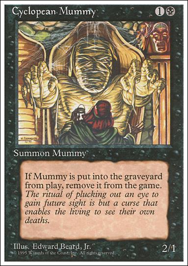 Magic the Gathering: 4th Edition (Base Set) card 128 Cyclopean Mummy