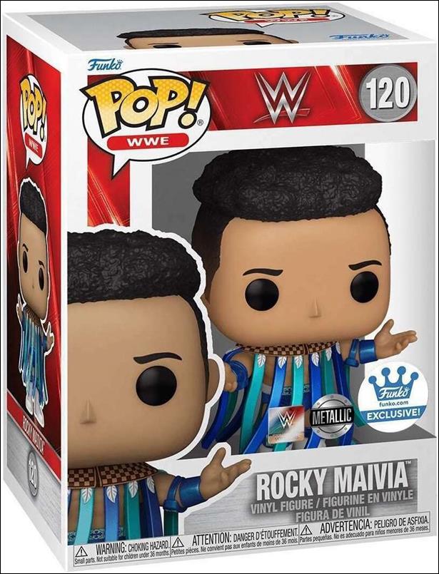 POP! WWE figure 120-B Rocky Maivia (Metallic) Funko Shop Exclusive