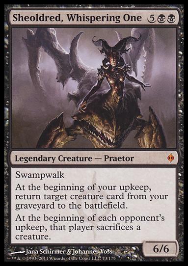 Magic the Gathering: New Phyrexia card 73 Sheoldred, Whispering One