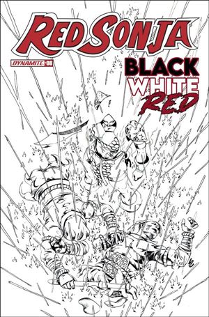 Red Sonja: Black White Red issue 8-I Jonathan Lau 1:15 Black & White Cover