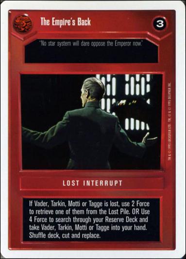 Star Wars: Premiere Unlimited (Base Set) card 98 The Empire's Back