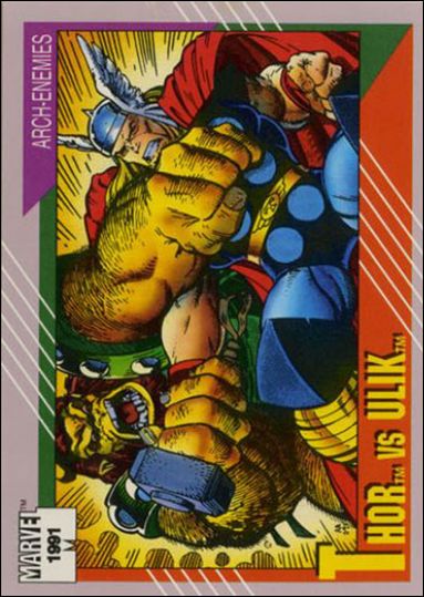 Marvel Universe: Series 2 (Base Set) card 122 Thor vs Ulik