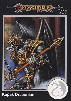 TSR 1991 Trading Cards Premier Edition Factory Set (Base Set) card 91 DragonLance - Kapak Draconian