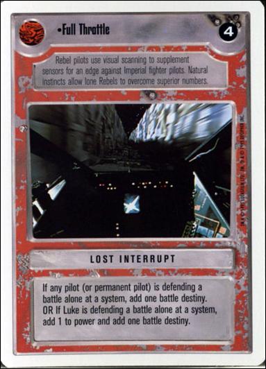 Star Wars: Premiere Unlimited (Base Set) card 239 Full Throttle