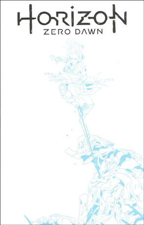 Horizon: Zero Dawn issue 1-F Blue Line Art Sketch Cover