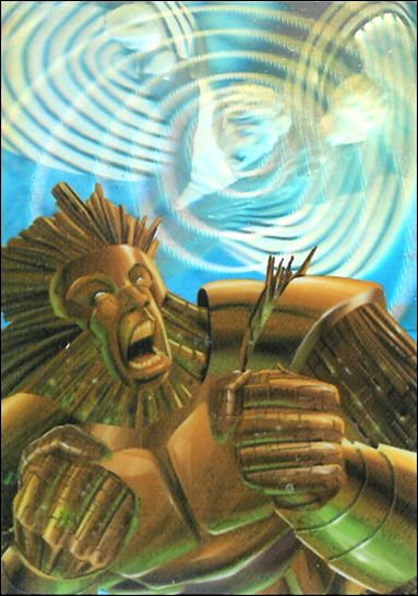 Marvel Annual Flair '95 (HoloBlast Subset) card 9 Banshee vs. Phalanx