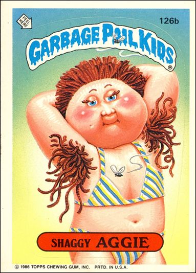 Garbage Pail Kids: Series 04 (Base Set) card 126b Shaggy Aggie