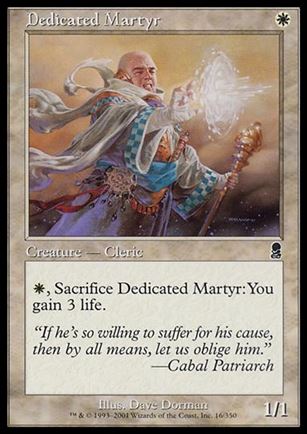 Magic the Gathering: Odyssey (Base Set) card 16 Dedicated Martyr