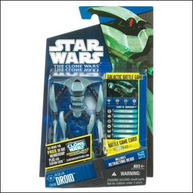 Star Wars: The Clone Wars Collection 3 3/4" Figures (2010) figure CW46 Aqua Droid