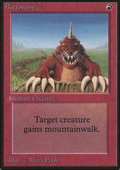 Magic the Gathering: Limited Edition Beta (Base Set) card 139 Burrowing