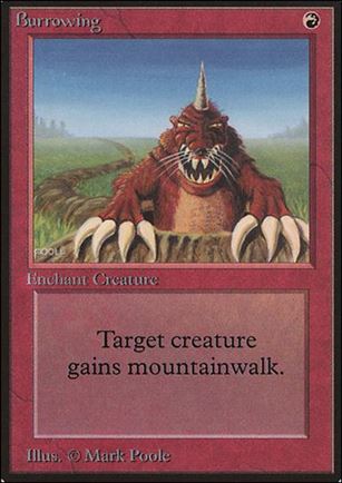Magic the Gathering: Limited Edition Beta (Base Set) card 139 Burrowing