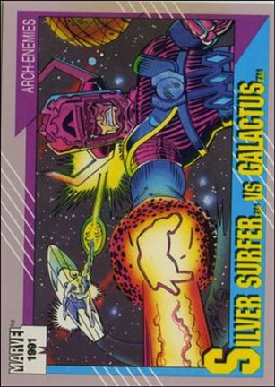 Marvel Universe: Series 2 (Base Set) card 94 Silver Surfer vs Galactus