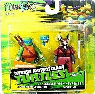 Teenage Mutant Ninja Turtles Minimates (2-Packs) figure 7 Sewer Gear Leonardo and Splinter