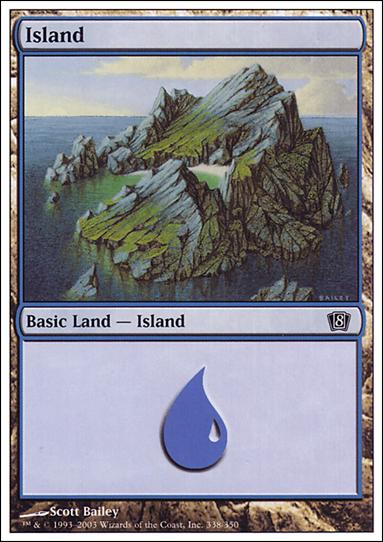 Magic the Gathering: 8th Edition (Base Set) card 338 Island