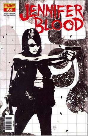 Jennifer Blood (2011) issue 8-B Tim Bradstreet 1:10 Black-and-White Cover